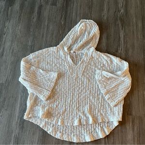 Free People Women's Medium Hooded Cropped Sweater.